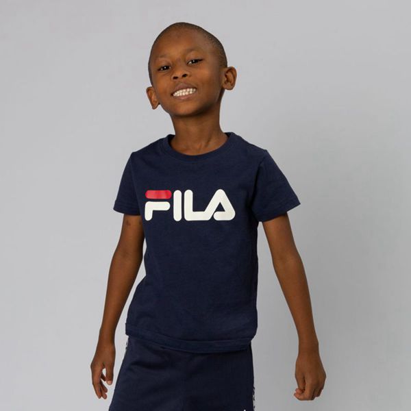 Fila Deckle Boy's T-Shirts - Navy,NZ 869-36542